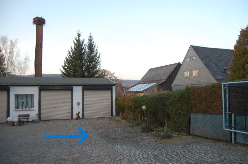 Chemnitz Ferienwohnung Naturblick<br>Karla Rößler: Ansicht 3: <span style='white-space: nowrap'>Parken</span>